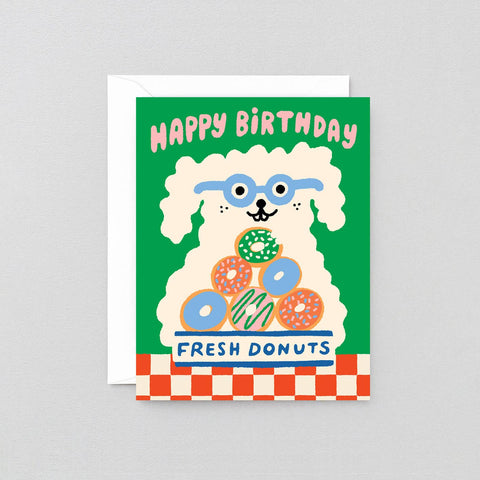 Happy Birthday Fresh Donuts Kids Greeting Card