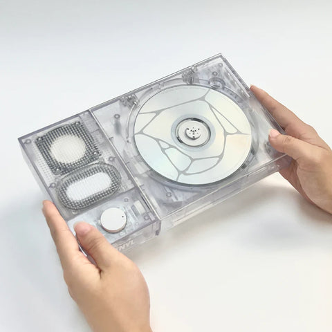 TINYL SPLIT: El elegante reproductor de CD portátil modular 3 en 1 de color blanco