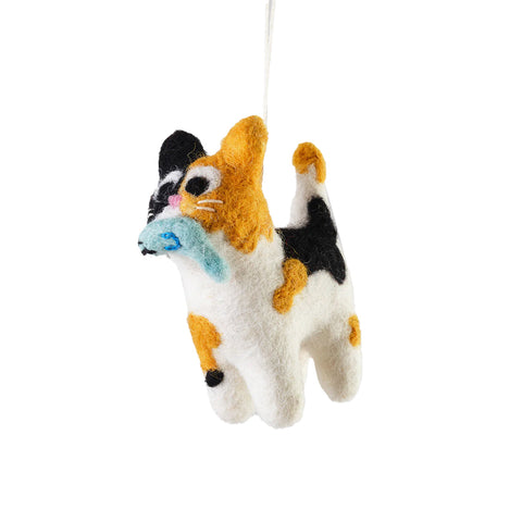 Ornament Cat Dwight con pez