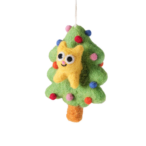 Ornament Cat en el árbol