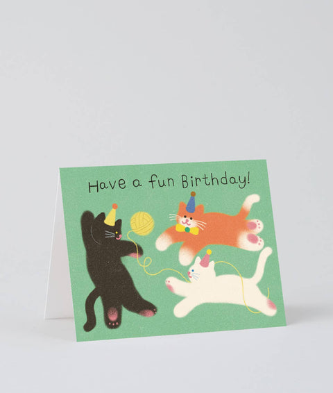 Have a Fun Birthday Cats Kids Greeting Card