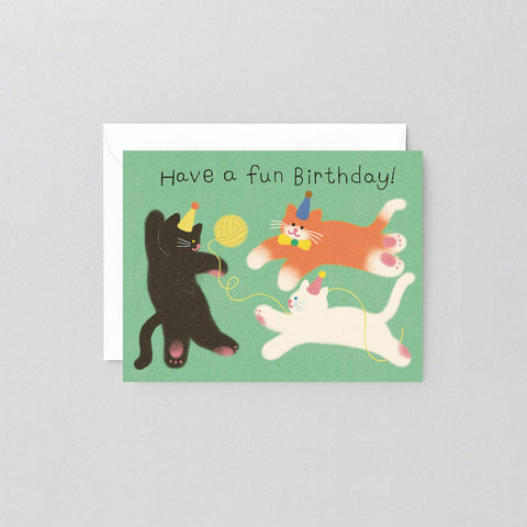 Have a Fun Birthday Cats Kids Greeting Card