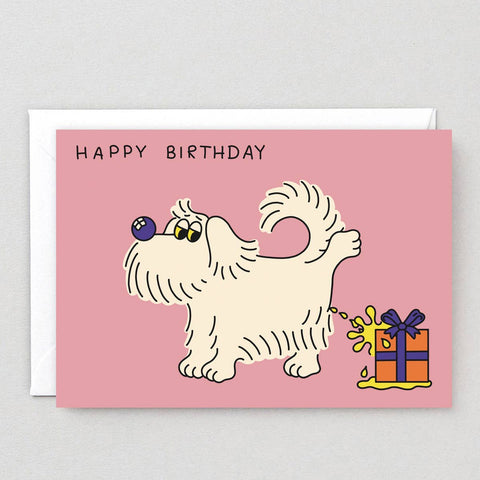 Greeting Card Happy Birthday Dog Pee