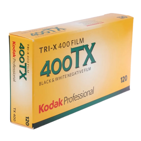 Kodak Professional Tri-X 400 TX film box on a white background
