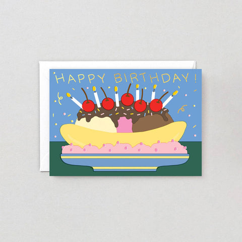Happy Birthday Banana Split Greeting Card