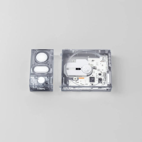 TINYL SPLIT: El elegante reproductor de CD portátil modular 3 en 1 de color blanco
