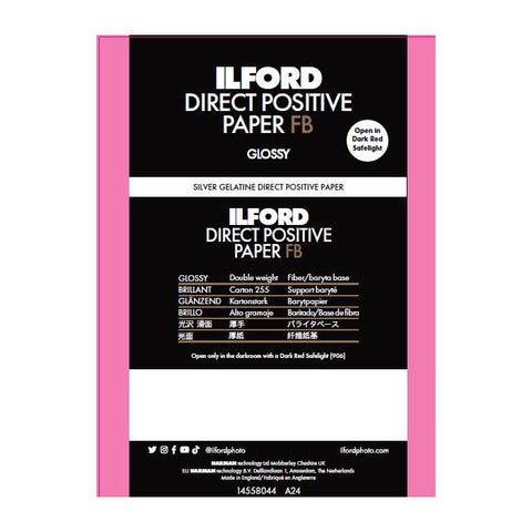Ilford direct to positive 4x5 glossy paper - 25 sheets
