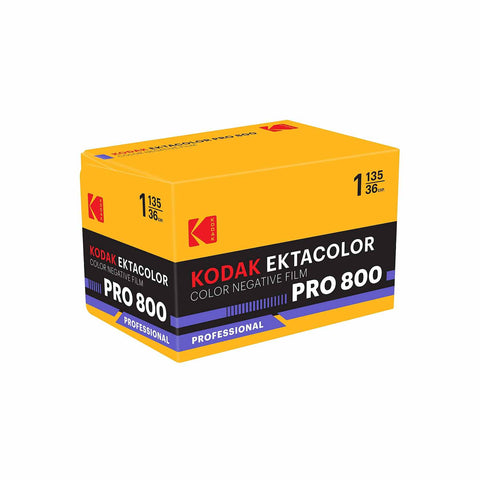 Kodak Ektacolor Pro 800 film packaging on a white background