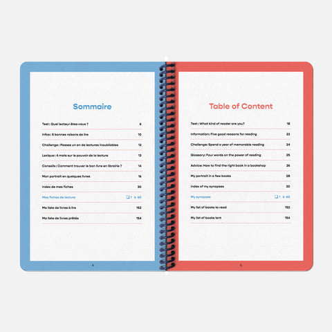 Reading Notebook + 10 exlibris Papier Tigre