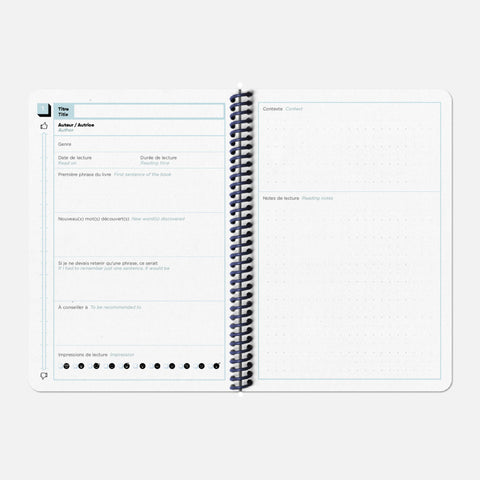 Reading Notebook + 10 exlibris Papier Tigre