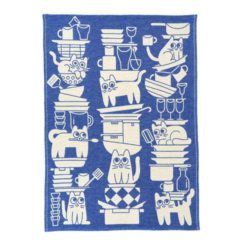 Kitchen Cats Cotton Tea Towel
