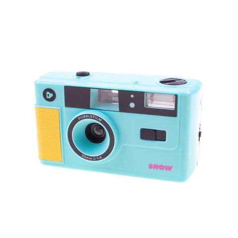 SHOW camera turquoise - 35mm reusable camera with flash