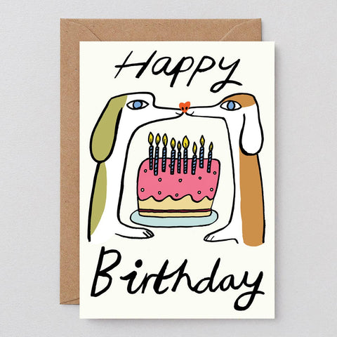 Happy Birthday Dogs' Embossed Greetings Card