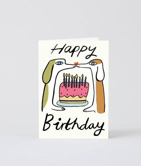 Happy Birthday Dogs' Embossed Greetings Card