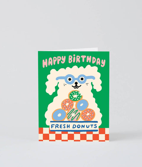 Happy Birthday Fresh Donuts Kids Greeting Card
