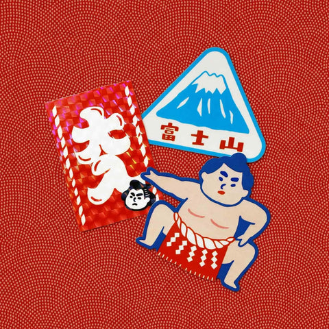 Die Cut Sticker with Japanese motifs - 3 pcs