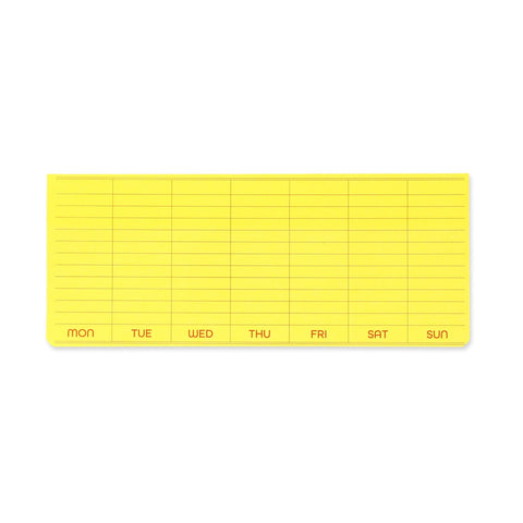 Sticky Memo Pad Weekly