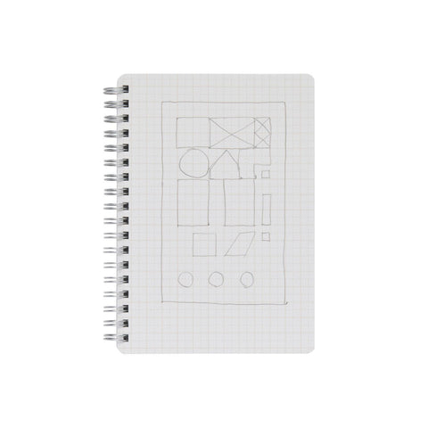 Wirebound Notebook B6 Grid