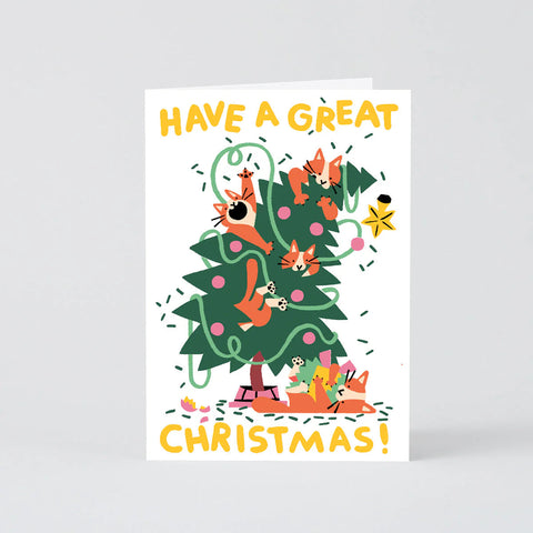 Great Christmas Cats Embossed Card