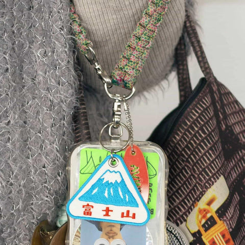 Stitch Work Keychain with Japanese motif