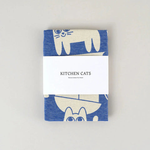 Paño de cocina de algodón con diseño de gatos