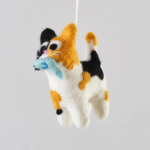 Ornament Cat Dwight con pez