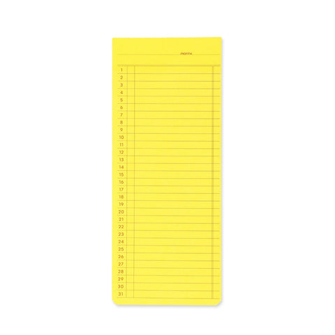 Sticky Memo Pad Monthly