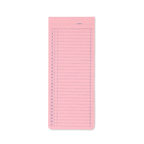 Sticky Memo Pad Monthly