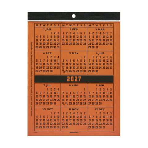 2027 Calendar O/S - A4