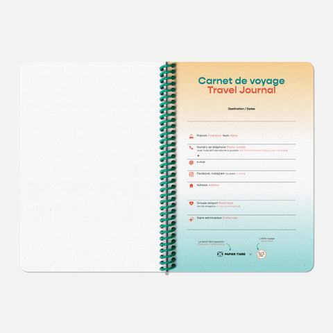 Travel Journal Papier Tigre