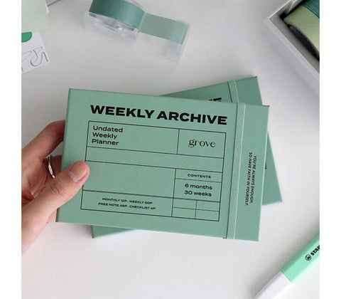 Planificador de Archivo Semanal 6 Meses