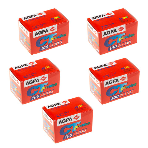 5 Pack Agfa CT Precisa 100 Speed 24+3 Exposures - Expired - Limited amount - Process C41